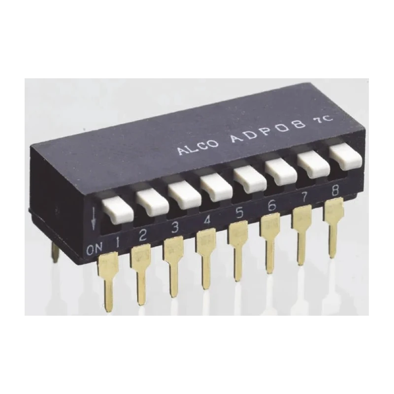 TE Connectivity Piano Rotary Coded DIP Switch Through Hole ADP0804