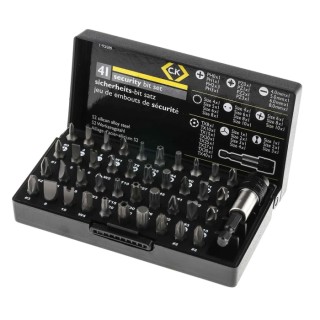 CK Screwdriver Bit Set Phillips Pozidriv Slotted Tamperproof Torx 41 Pieces Spline Steel T4508