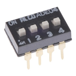 TE Connectivity Slide Rotary Coded DIP Switch Through Hole ADE0404