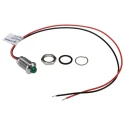RS PRO Green Panel Mount Indicator 24V DC 20mA Lead Wire Termination IP67 Prominent Bezel 132-9109