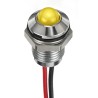 RS PRO Yellow Panel Mount Indicator 24V dc 20mA Lead Wire Termination IP67 Prominent Bezel 132-9110