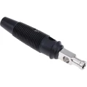 Hirschmann Test & Measurement Black Male Banana Plug 4 mm Connector Solder Termination 60V dc 30A Nickel Plating 930727100