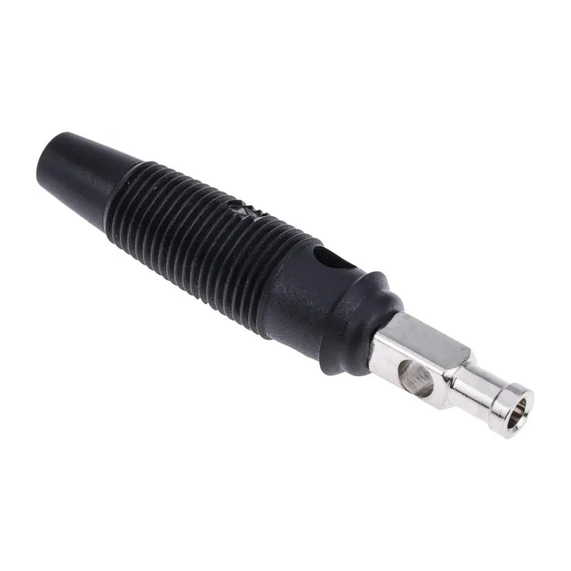 Hirschmann Test & Measurement Black Male Banana Plug 4 mm Connector Solder Termination 60V dc 30A Nickel Plating 930727100