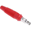 Hirschmann Test & Measurement Red Male Banana Plug 4 mm Connector 60V DC 30A Solder Termination Nickel Plating 930727101