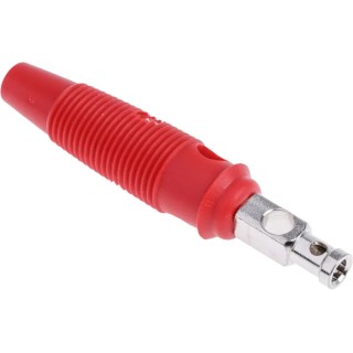 Hirschmann Test & Measurement Red Male Banana Plug 4 mm Connector 60V DC 30A Solder Termination Nickel Plating 930727101