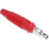 Hirschmann Test & Measurement Red Male Banana Plug 4 mm Connector 60V DC 30A Solder Termination Nickel Plating 930727101