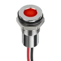RS PRO Red Panel Mount Indicator 12V DC 20mA Lead Wire Termination IP67 Flush 132-9118