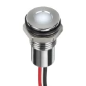 RS PRO White Panel Mount Indicator 1.8V dc, 3.3V dc, 20mA, Lead Wire Termination, IP67 Flush Bezel 132-9117