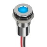 RS PRO Blue Panel Mount Indicator 12V DC 20mA Lead Wire Termination IP67 Flush Bezel 132-9121