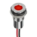 RS PRO Red Panel Mount Indicator 24V DC 20mA Lead Wire Termination IP67 Flush Bezel 132-9123