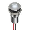 RS PRO White Panel Mount Indicator 12V DC 20mA Lead Wire Termination IP67 Flush Bezel 132-9122