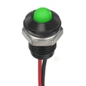 RS PRO Green Panel Mount Indicator 24V DC 20mA Lead Wire Termination IP67 Prominent 132-9139