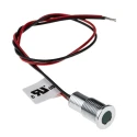 RS PRO Green Panel Mount Indicator 24V dc 20mA Lead Wire Termination IP67 Flush Bezel 132-9124