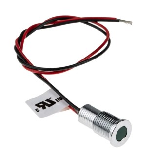 RS PRO Green Panel Mount Indicator 24V dc 20mA Lead Wire Termination IP67 Flush Bezel 132-9124