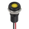 RS PRO Yellow Panel Mount Indicator 12V DC 20mA Lead Wire Termination IP67 Flush 132-9150