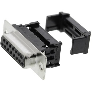 RS PRO 15 Way Straight 1.27 mm Pitch Cable D-Sub Connector Female 250V 1A 642-4890