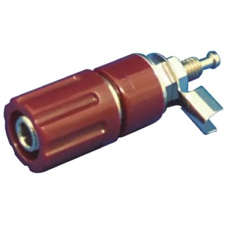 Sato Parts Red Terminal Post, 125V, Nylon Body, Insulated, 10A, M4 x 0.7 Thread T-1-R
