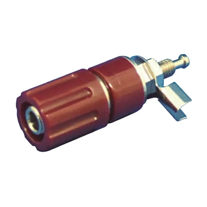 Sato Parts Red Terminal Post, 125V, Nylon Body, Insulated, 10A, M4 x 0.7 Thread T-1-R
