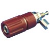 Sato Parts Red Terminal Post, 125V, Nylon Body, Insulated, 10A, M4 x 0.7 Thread T-1-R