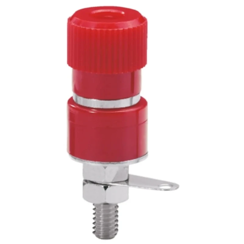 Sato Parts Red Female Banana Socket 3.8 mm Connector, Solder Termination, 125V, 10A T-375-12-R