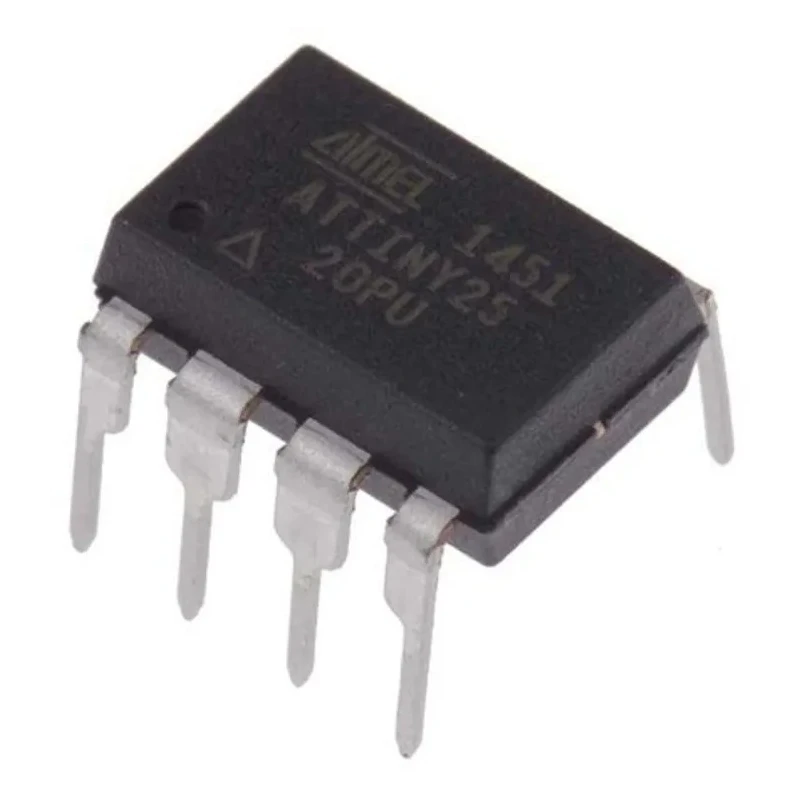 Microchip 8-Bit AVR ATTINY25 Microcontroller, 20 MHz, 2kB Flash, 8-Pin PDIP ATTINY25