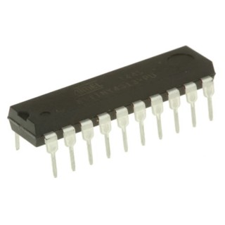 Microchip 8 bit AVR ATTINY4313 Microcontroller, 20 MHz, 4 kB FLASH, 256 bit RAM, 20-Pin PDIP ATTINY4313-PU