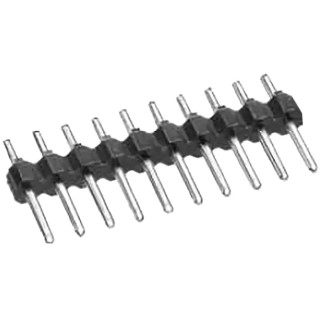 Hirose A2 Series Straight Through Hole Pin Header 10 Contacts 2.54 mm Pitch 1 Row Unshrouded A2-10PA-2.54DSA(71)