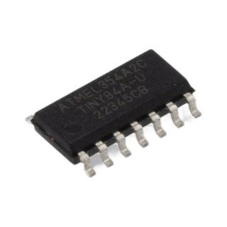 Microchip 8-bit AVR ATtiny84A Microcontroller 20 MHz 8kB FLASH 14-Pin SOIC ATTINY84A-SSU