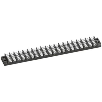 Sato Parts Non-Fused Terminal Block 20-Way 6A Screw Termination 250V Black Phenolic Resin ML-24-20P