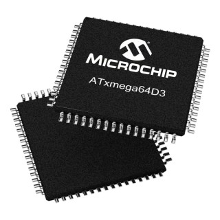 Microchip 16 bit AVR XMEGA Microcontroller 64-Pin TQFP 32 MHz FLASH ATXMEGA64D3-AU