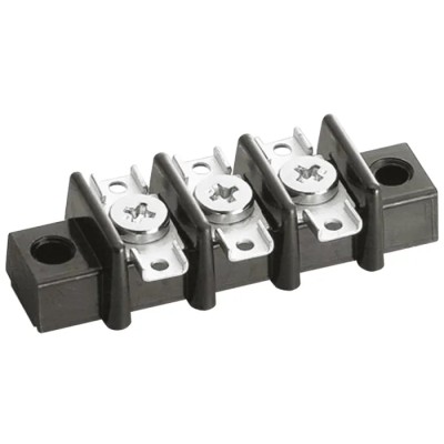 Sato Parts ML-3161 Series Non-Fused Terminal Block, 3-Way, 6A Screw Terminal, 250V ML-3161-3P