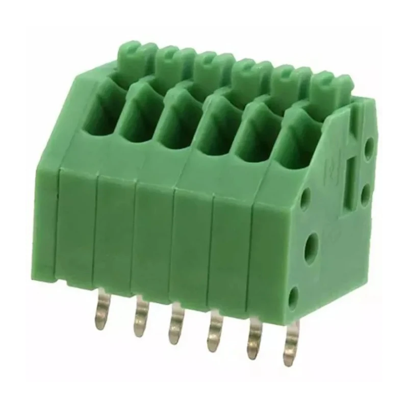 Phoenix Contact PTSA Series 45° PCB Terminal Block, 6 Contacts, 2.5 mm Pitch, 1 Row, 2A Current, 800V 1990041