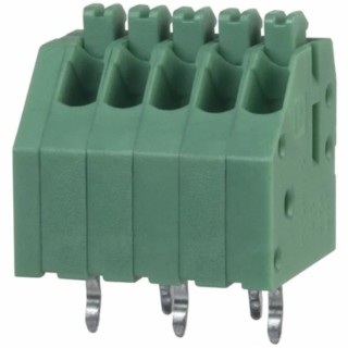 Phoenix Contact PTSA 0.5/5-2.5-Z Series 45° PCB Terminal Block, 5 Contacts, 2.5 mm Pitch, 1 Row 1990038