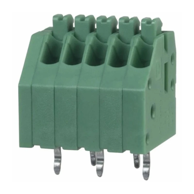 Phoenix Contact PTSA 0.5/5-2.5-Z Series 45° PCB Terminal Block, 5 Contacts, 2.5 mm Pitch, 1 Row 1990038