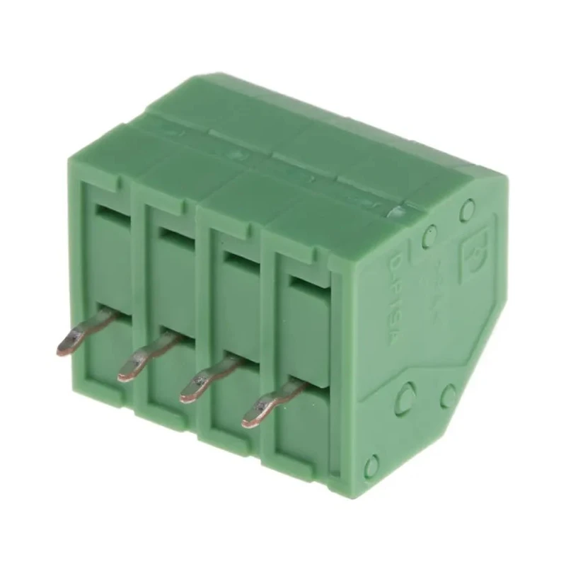 Phoenix Contact PTSA 1.5/4-3.5-F Series 45° Angled PCB Terminal Block 4 Contacts 3.5 mm Pitch 200V 8A 1984989
