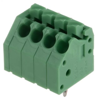 Phoenix Contact 45° PCB Terminal Block, 4 Contacts, 3.5 mm Pitch, 200 V, 8 A, Polyamide Housing, PTSA 1.5/4-3.5-Z 1985218