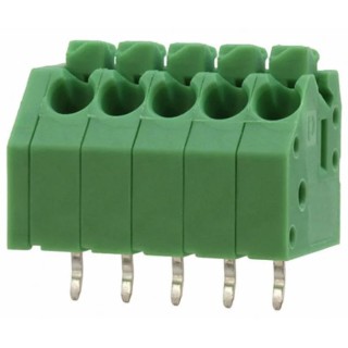 Phoenix Contact PTSA 1.5/5-3.5-F Series 45° PCB Terminal Block, 5 Contacts, 3.5 mm Pitch, 1 Row 1984992
