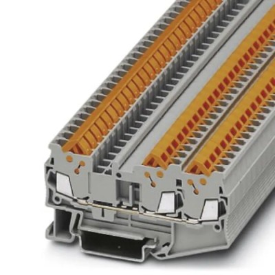 Phoenix Contact QTC 1.5-TWIN Series Grey Feed Through Terminal Block 800V 17.5A 1-Level Quick Connect 3205048