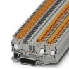 Phoenix Contact QTC 1.5-TWIN Series Grey Feed Through Terminal Block 800V 17.5A 1-Level Quick Connect 3205048