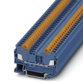 Phoenix Contact QTC 2.5 BU Series Feed Through Terminal Block Blue, 800V, 24A, Quick Connect, 0.5–2.5 mm², 1-Level 3206429