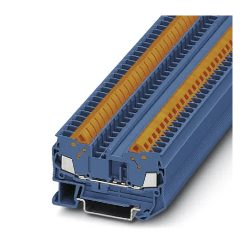 Phoenix Contact QTC 2.5 BU Series Feed Through Terminal Block Blue, 800V, 24A, Quick Connect, 0.5–2.5 mm², 1-Level 3206429