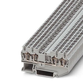 Phoenix Contact Feed Through Terminal Block Grey, 1.5mm² Cable CSA, 1-Level, Spring Cage, 17.5A, 500V, ST 1.5-QUATTRO 3031186