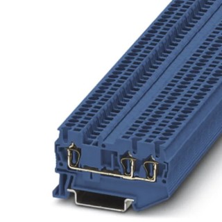 Phoenix Contact Feed Through DIN Rail Terminal Block Blue 1-Level Spring Cage 500V 17.5A ST 1.5-TWIN BU 3031131