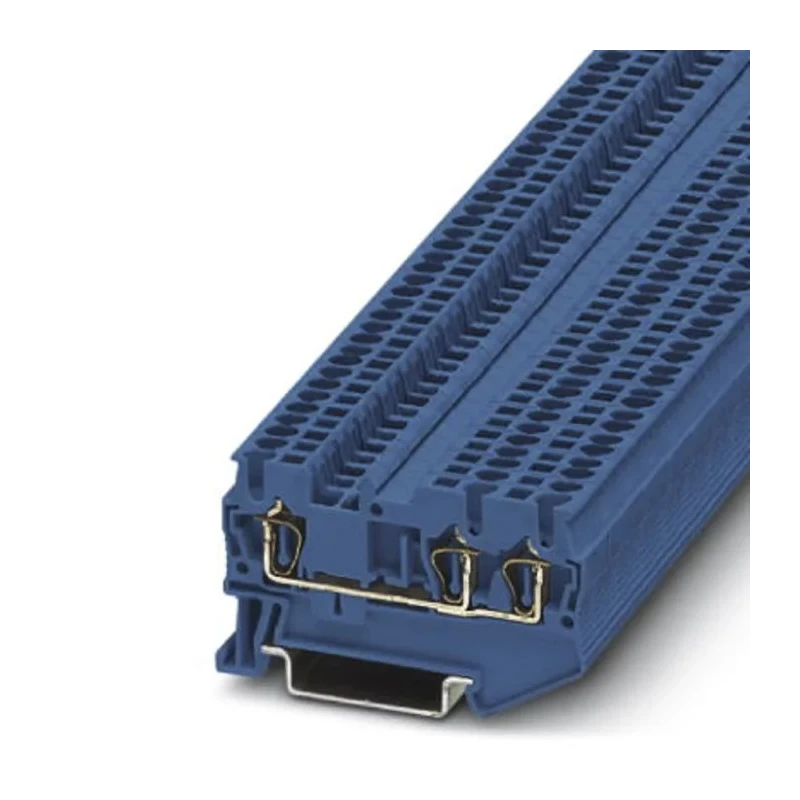 Phoenix Contact Feed Through DIN Rail Terminal Block Blue 1-Level Spring Cage 500V 17.5A ST 1.5-TWIN BU 3031131