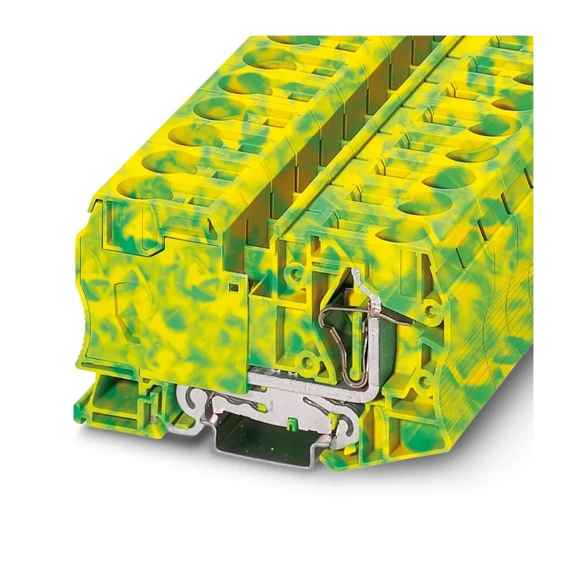Phoenix Contact ST 35-PE Series Earth Terminal Block Yellow Green 2.5mm²-35mm², 1-Level, Spring Cage, IECEx 3036194