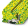 Phoenix Contact ST 35-PE Series Earth Terminal Block Yellow Green 2.5mm²-35mm², 1-Level, Spring Cage, IECEx 3036194