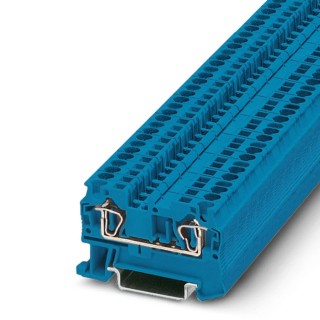 Phoenix Contact ST 4 BU Series Feed Through Terminal Block Blue, 0.2mm² to 6 mm², 1-Level, Spring Cage, 800V, 32A 3031377