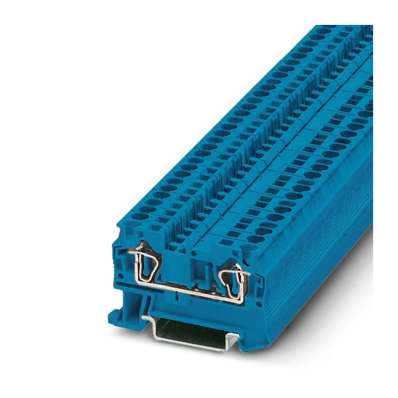 Phoenix Contact ST 4 BU Series Feed Through Terminal Block Blue, 0.2mm² to 6 mm², 1-Level, Spring Cage, 800V, 32A 3031377
