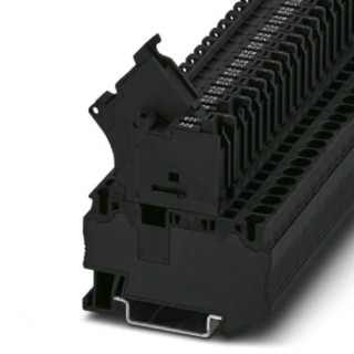 Phoenix Contact DIN Rail Terminal Block Black, 1-Level Fused Spring Cage 60V 6.3A ST 4-HESILED 60 (5X20) 3036550