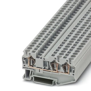 Phoenix Contact Feed Through Terminal Block, Grey, 0.08mm² to 6 mm², 1-Level, Spring Cage, 800V, 40A, ATEX Certified 3031393